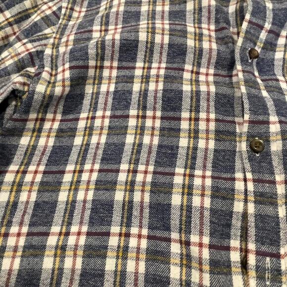 Frank & Oak flannel plaid collared button down long sleeve shirt large - Picture 4 of 10